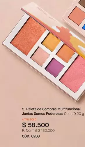 Paleta de Sombras Multifuncional Juntas Somos Poderosas Cont. 9.20 g CÓD. 6268