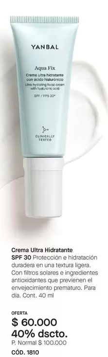 Yanbal - Crema Ultra Hidratante SPF 30