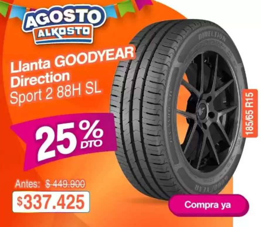 Goodyear - Llanta Direction Sport 2 88H SL