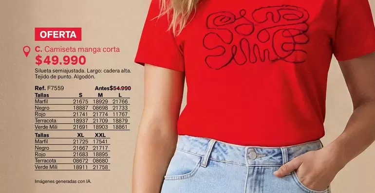 Camiseta manga corta Ref. F7556