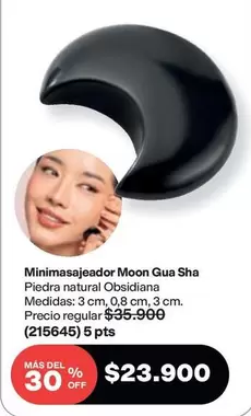 Off - Minimasajeador Moon Gua Sha Piedra natural Obsidiana (215645)