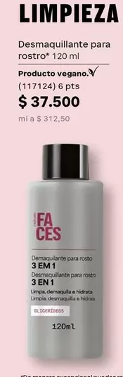 Em - Desmaquillante para rostro 120 ml (117124)
