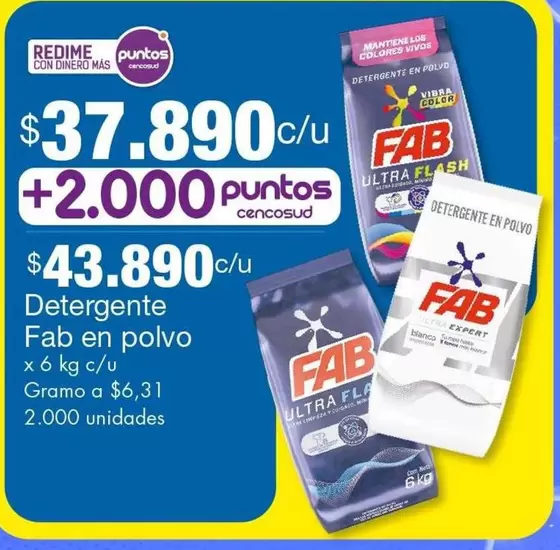 Fab - Detergente en polvo