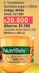 NutriBela - Nutribela argán x 300ml Código: 49440