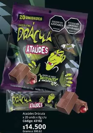 Drácula - Dracula Ataúdes x 20 unds x 8g c/u