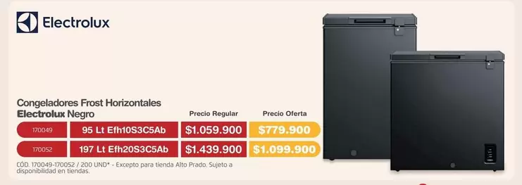 Electrolux - Congeladores Frost Horizontales