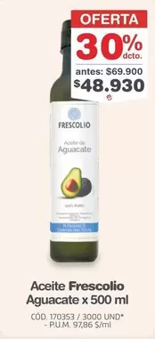 Aguacate - Aceite de x 500 ml