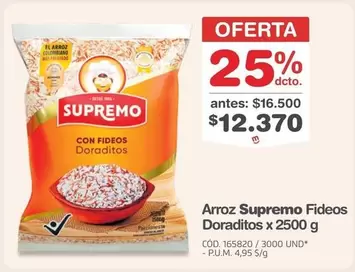 Supremo - Arroz Fideos Doraditos