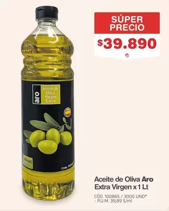 Aro - Aceite de Oliva Extra Virgen x 1 Lt