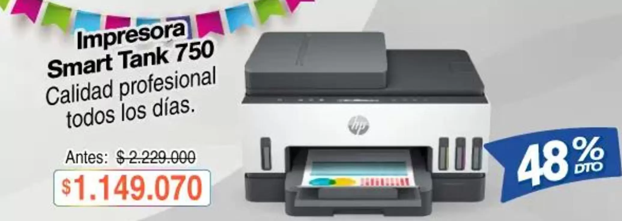 HP - Impresora Smart Tank 750