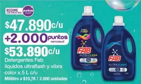 Fab - Detergentes Liquidos Ultraflash Y Vibra Color