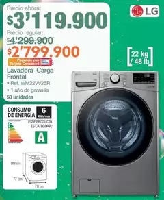 LG - Lavadora Carga Frontal WM22VV26R