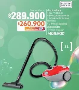 Black & Decker - Aspiradora VCBD603