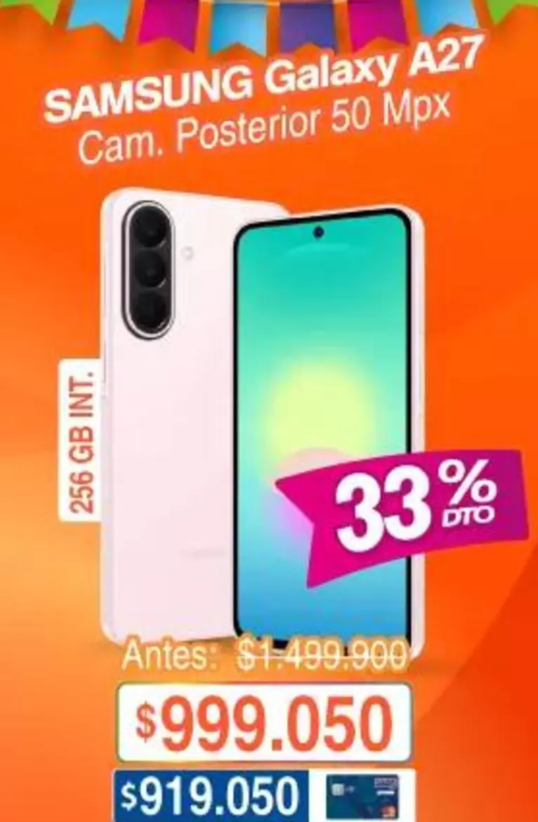 Samsung - Galaxy A27 Cam. Posterior 50 Mpx