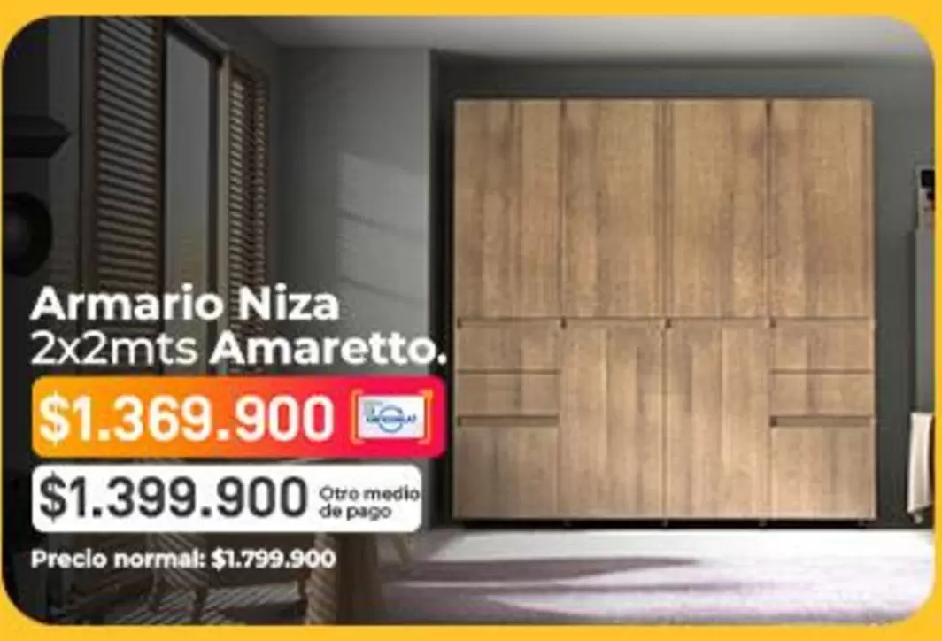 Pago - Armario Niza 2x2mts Amaretto