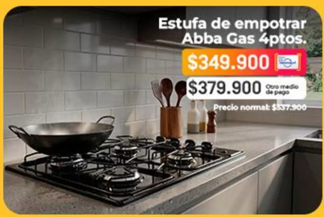 Abba - Estufa de empotrar Gas 4ptos
