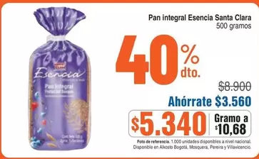 Santa Clara - Pan integral