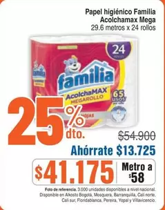 Familia - Papel higiénico  Acolchamax Mega