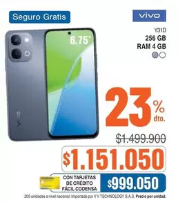 Nacional - Y31D 256 GB RAM 4 GB