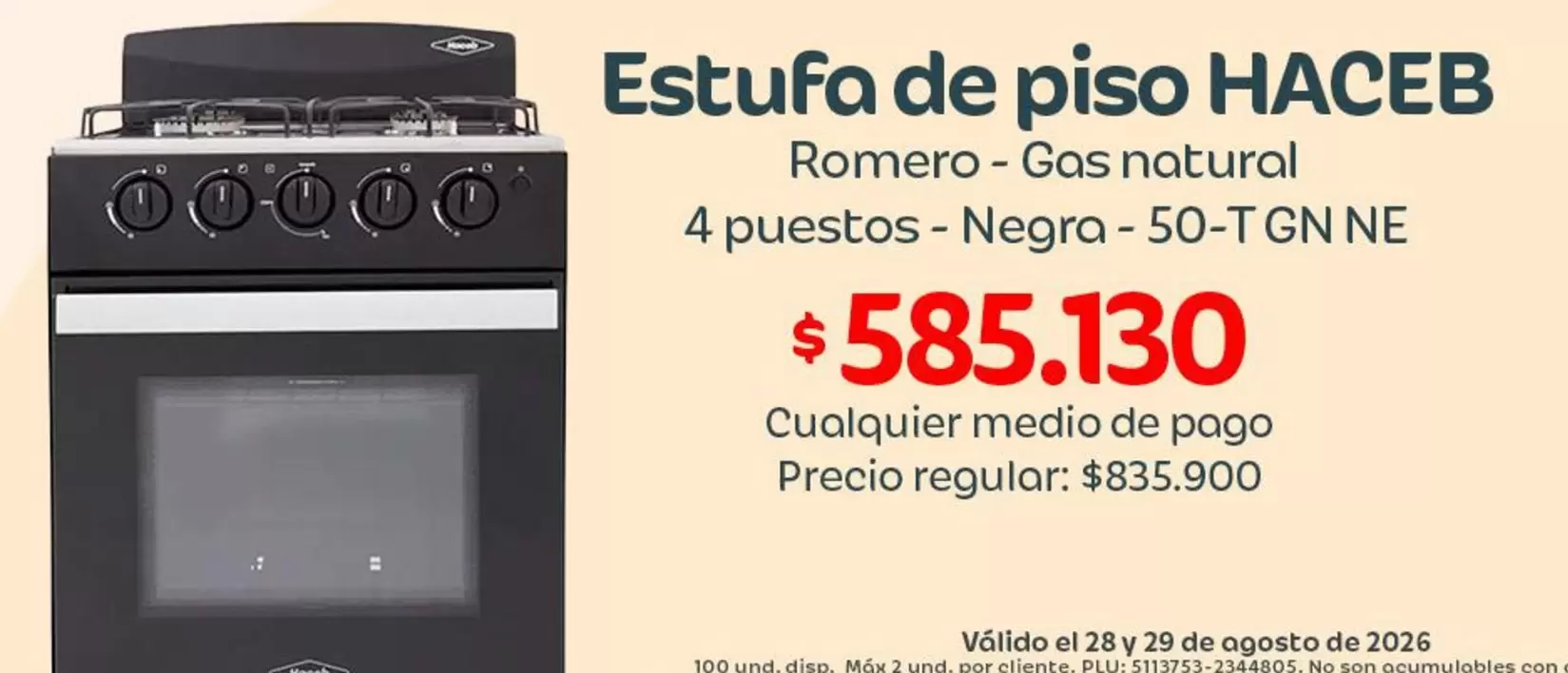 Haceb - Estufa de piso