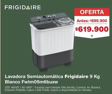Frigidaire - Lavadora Semiautomática Fwmtm09m6buxw