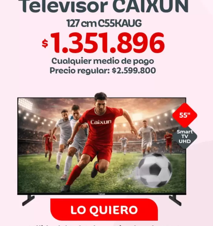 Pago - Televisor 127 cm C55KAUG