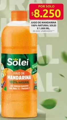 Solei - JUGO DE MANDARINA 100% NATURAL