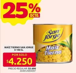 San Jorge - Maíz Tierno