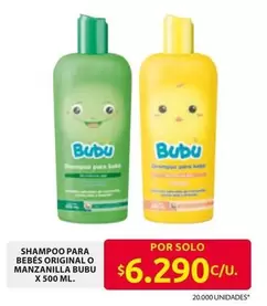 Bubu - Shampoo para bebés Original o Manzanilla