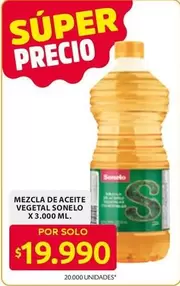 Sonelo - MEZCLA DE ACEITE VEGETAL