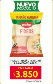 Fideos Tamaño Familiar