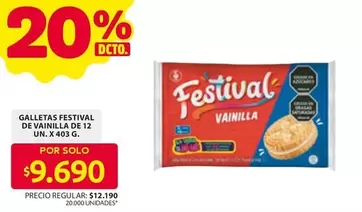 Festival - GALLETAS DE VAINILLA DE 12 UN.
