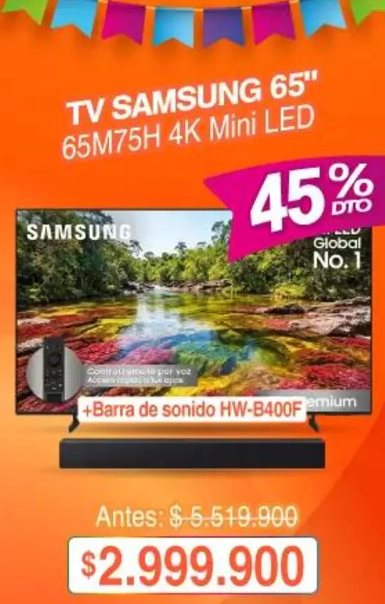 Samsung - TV 65" 65M75H 4K Mini LED