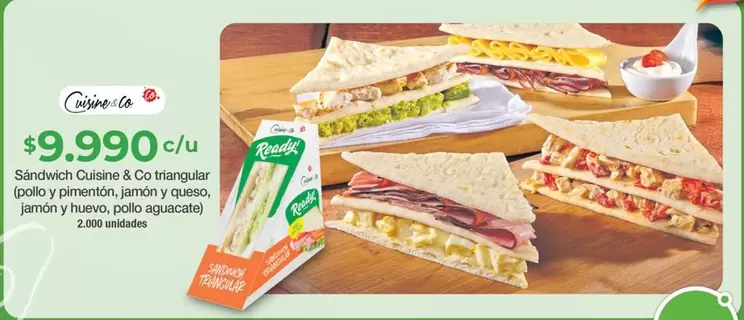 Cuisine & Co - Sandwich Triangular Pollo Y Pimenton