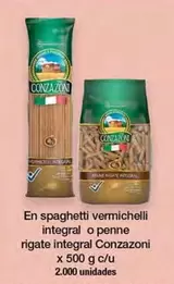 Conzazoni - Spaghetti Vermicelli Integral O Penne Rigate Integral