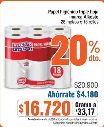 Alkosto - Papel higiénico triple hoja