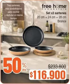 Free Home - Set x3 sartenes