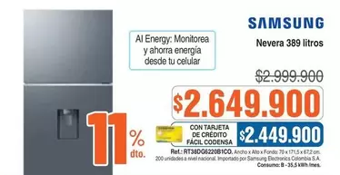 Samsung - Nevera 389 litros