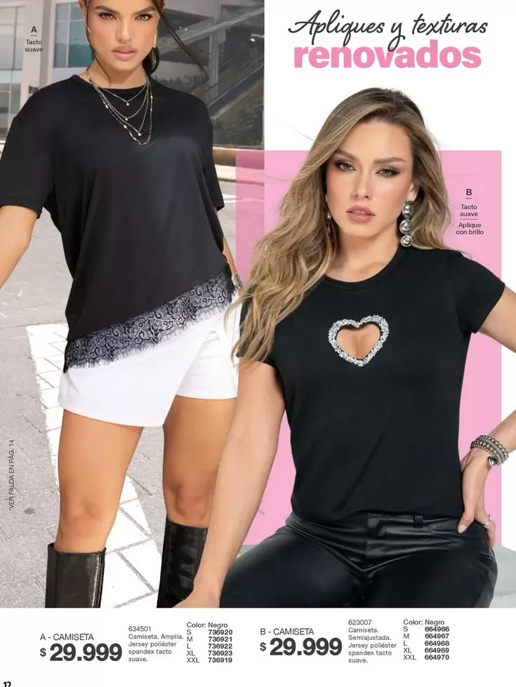 Suave - Blusas con apliques y texturas renovados
