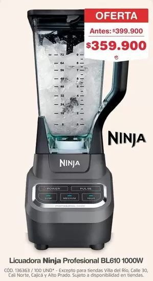Ninja - Licuadora Profesional BL610 1000W