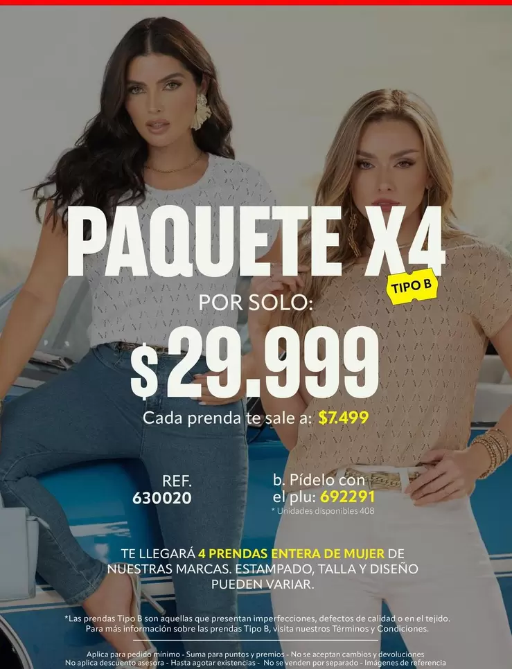 PAQUETE X4