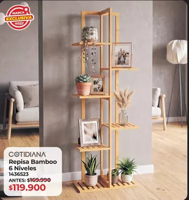 Cotidiana - Repisa Bamboo 6 Niveles