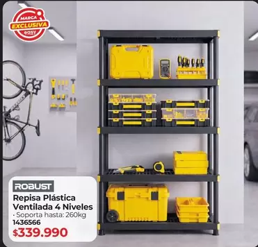 Robust - Repisa Plástica Ventilada 4 Niveles