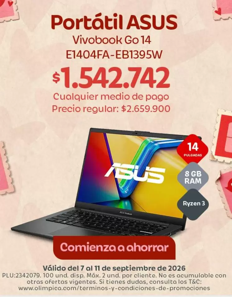 Asus - Vivobook Go 14 E1404FA-EB1395W