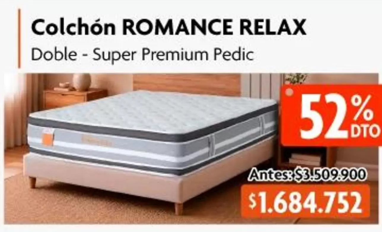 Relax - Colchón ROMANCE RELAX Doble - Super Premium Pedic