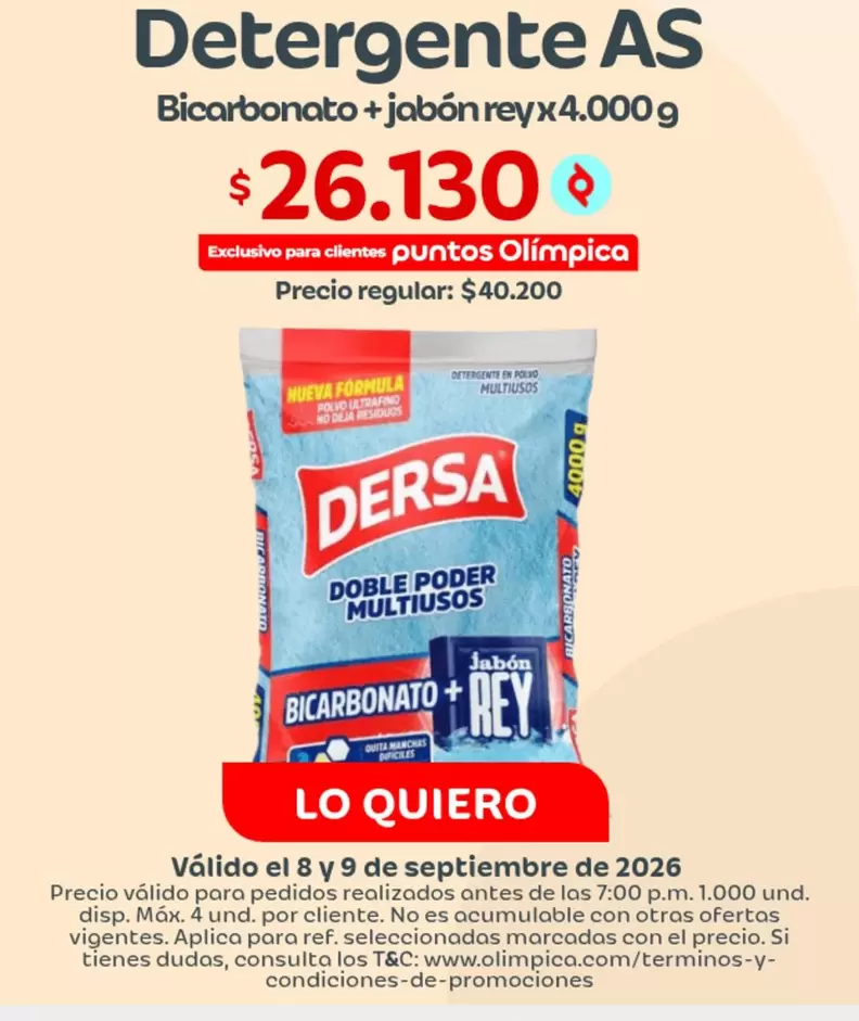 Dersa - Detergente AS Bicarbonato + jabón rey