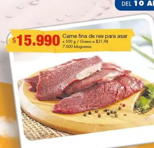 Carne fina de res para asar