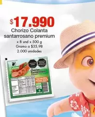 Colanta - Chorizo Santarrosano Premium