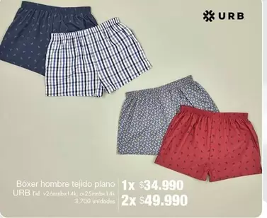 Urb - Boxer Hombre Tejido Plano