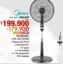 Midea - Ventilador REF. MSF18M3BK